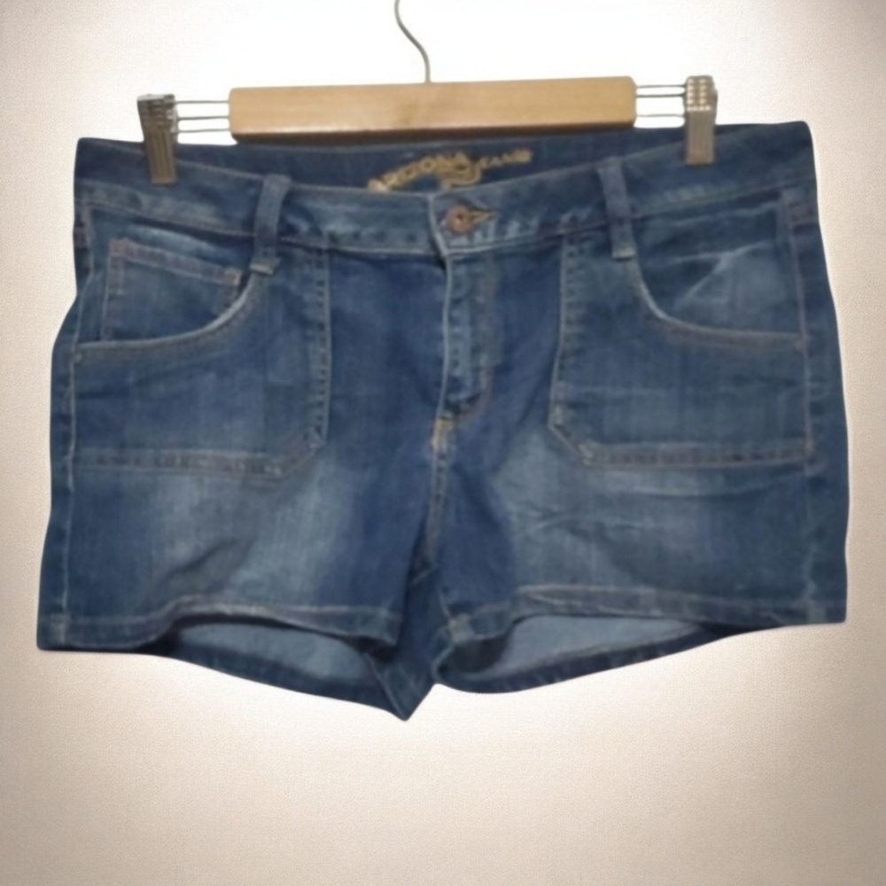 Arizona Jeans Shorts Womens Size 13 Junior Sizing Blue Denim Women's Shorts - Picture 6 of 13